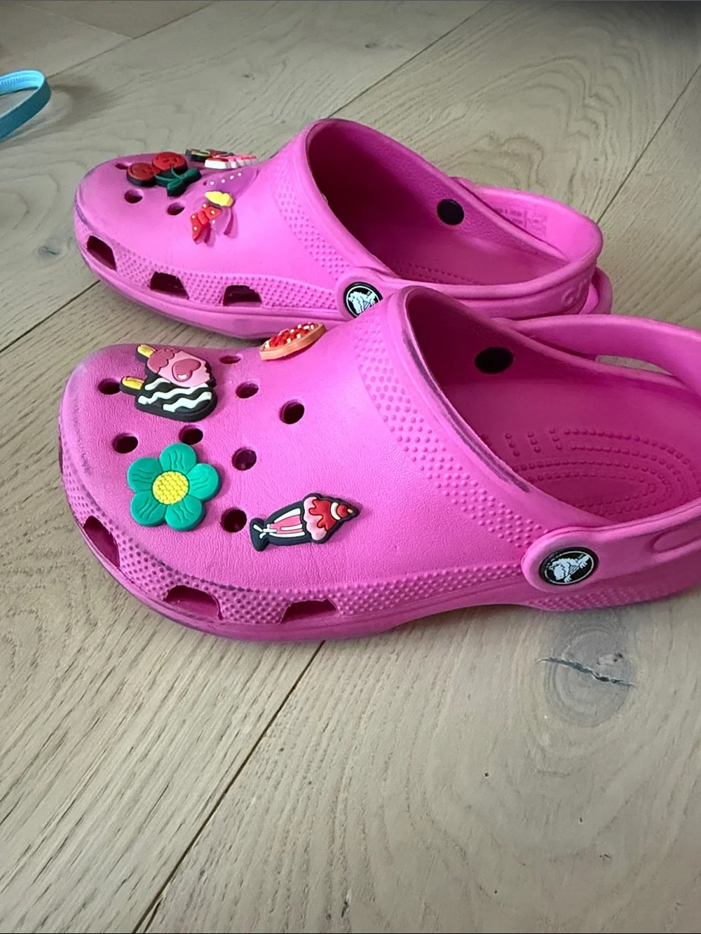 Kids size 3 Crocs Shoes with Charms